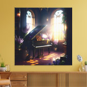 Eleganter schöner Splendor Piano Room 3 Leinwanddruck (Insitu (Wohnzimmer))