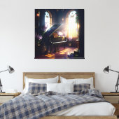 Eleganter schöner Splendor Piano Room 3 Leinwanddruck (Insitu (Schlafzimmer))