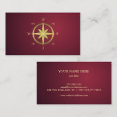 Eleganter Schönheitskompass Visitenkarte (Vorne/Hinten)