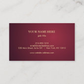 Eleganter Schönheitskompass Visitenkarte (Rückseite)