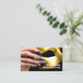 Eleganter Schönheitsmanicurist Nagelnagel Visitenkarte (Stehend Vorderseite)