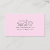 Eleganter Schönheitsmanicurist Nagelnagel Visitenkarte (Rückseite)