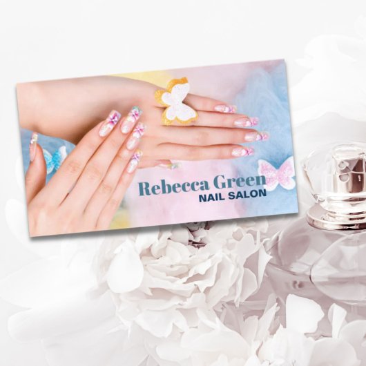 Eleganter Schönheitsmanicurist Nagelnagel Visitenkarte