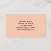 Eleganter Schönheitsmanicurist Nagelnagel Visitenkarte (Rückseite)