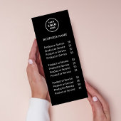 Eleganter Schönheitssalon für Schwarz-Weiß-Logos Werbekarte