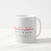 Eleganter Schönheitssalon & Haare Stylist White Bl Kaffeetasse (VorderseiteRechts)
