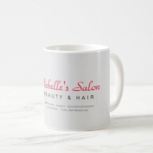 Eleganter Schönheitssalon & Haare Stylist White Bl Kaffeetasse (VorderseiteRechts)