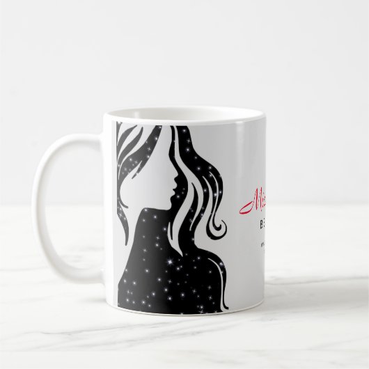 Eleganter Schönheitssalon & Haare Stylist White Bl Kaffeetasse (Links)