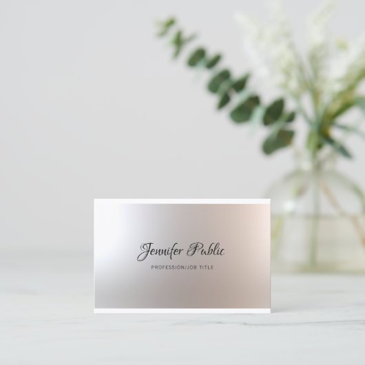 Eleganter Schönheitssalon Makeup Artist Glam Templ Visitenkarte (Stehend Vorderseite)