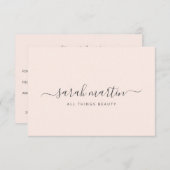 Eleganter Schönheitssalon Rosa Geschenkgutschein (Vorne/Hinten)