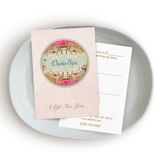 Eleganter Schönheitssalon und Geschenkgutschein fü Rabattkarte