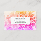 Eleganter Schönheitssalon Visitenkarte (Rückseite)