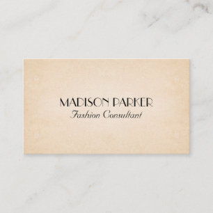 Eleganter Schriftart   Papiertextur Visitenkarte