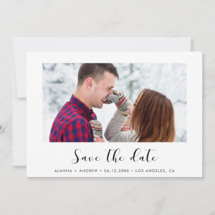 Eleganter Schriftart Save the Date Foto Ankündigung