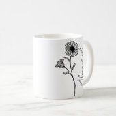 Eleganter Schriftname April Monat Geburtsblume Gän Kaffeetasse (VorderseiteRechts)