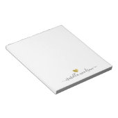 Eleganter Schriftname Faux-Goldfolien-Herz  Notizblock (angewinkelt)