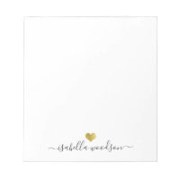 Eleganter Schriftname Faux-Goldfolien-Herz 
