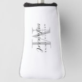 Eleganter Schriftname Monogramm Golf Headcover (Rotieren 90)
