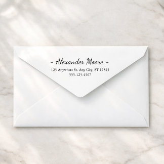 Eleganter Schriftname und Adresse Gummistempel