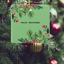 Eleganter Schriftsteller Weihnachten Foliage Holly