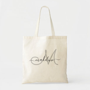 Eleganter Schriftzug Monogramm Moderner Trend  Tragetasche