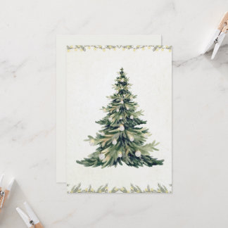 Eleganter Schriftzug Nicht-Photo-Weihnachtsbaum-Wa Karte