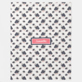 Eleganter Schulwurf in Pastellfarben für Mädchen Fleecedecke (Vorderseite)