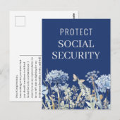 Eleganter Schutz der Politik der sozialen Sicherhe Postkarte (Vorne/Hinten)
