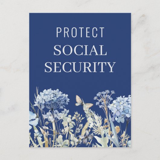 Eleganter Schutz der Politik der sozialen Sicherhe Postkarte (Vorderseite)