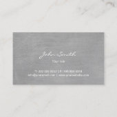 Eleganter Schwalbenschlauch Gestrickte Silber Visitenkarte (Rückseite)