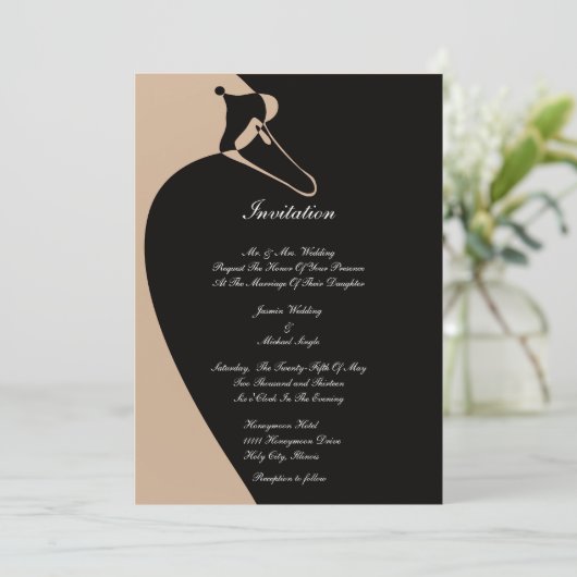 Eleganter Schwan Einladung (Stehend Vorderseite)