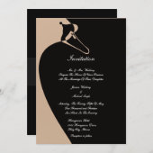 Eleganter Schwan Einladung (Vorne/Hinten)