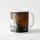 Eleganter Schwan Jumbo-Tasse (Vorderseite Rechts)