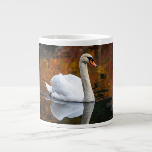 Eleganter Schwan Jumbo-Tasse (Vorderseite)