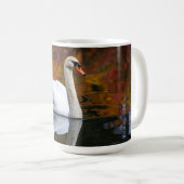 Eleganter Schwan Kaffeetasse (VorderseiteRechts)