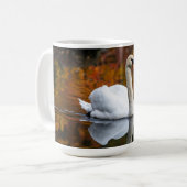 Eleganter Schwan Kaffeetasse (Vorderseite Links)