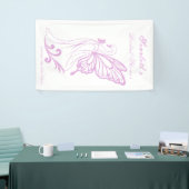 Eleganter Schwan mit Schmetterlingsflügeln Banner (Messeveranstaltung)