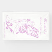 Eleganter Schwan mit Schmetterlingsflügeln Banner (Horizontal)