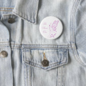 Eleganter Schwan mit Schmetterlingsflügeln Button (Beispiel)