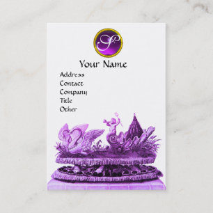 ELEGANTER SCHWANENWAGEN MIT CUPCAKES UND GEBÄCK VISITENKARTE