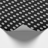 Eleganter Schwarz-Diamanten-Muster-Chic Geschenkpapier (Ecke)