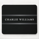 Eleganter schwarz dunkelgrauer Familienname oder G Mousepad (Vorne)