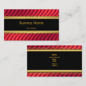 Eleganter schwarz-gelber Gold Deep Red Visitenkarte (Vorne/Hinten)