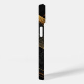 Eleganter Schwarz-Gold-Abstrakter Hintergrund Case-Mate iPhone Hülle (Rückseite / Rechts)