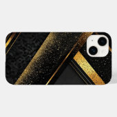 Eleganter Schwarz-Gold-Abstrakter Hintergrund Case-Mate iPhone Hülle (Rückseite (Horizontal))