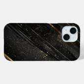 Eleganter Schwarz-Gold-Abstrakter Hintergrund Case-Mate iPhone Hülle (Rückseite (Horizontal))