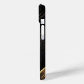 Eleganter Schwarz-Gold-Abstrakter Hintergrund Case-Mate iPhone Hülle (Rückseite / Links)