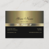 Eleganter Schwarz-Gold-Effekt Visitenkarte (Rückseite)