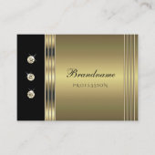 Eleganter Schwarz-Gold-Effekt Visitenkarte (Vorderseite)