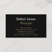 Eleganter Schwarz-Gold Foil Tiger Pinselstrich Visitenkarte (Rückseite)